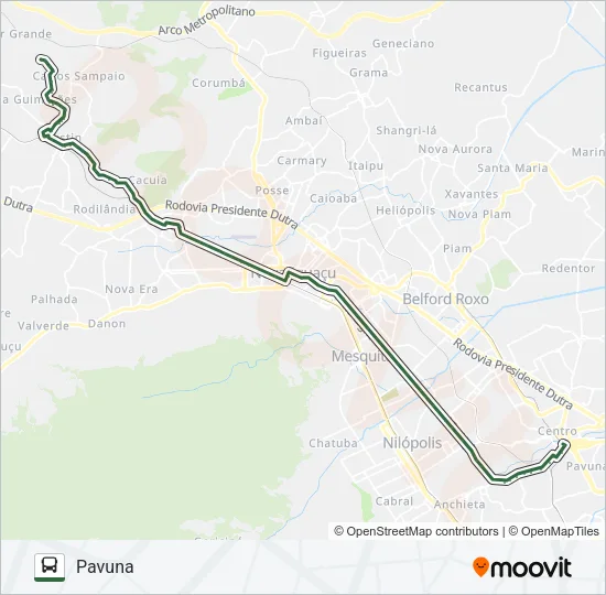 580I Bus Line Map