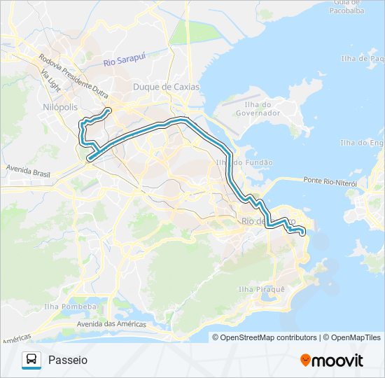 Mapa da linha 399SN de ônibus