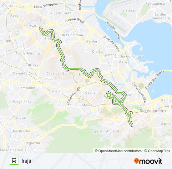 Mapa da linha 629SN de ônibus