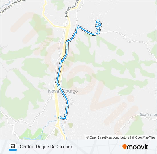Mapa da linha 31 de ônibus