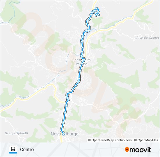 Mapa da linha 28 de ônibus
