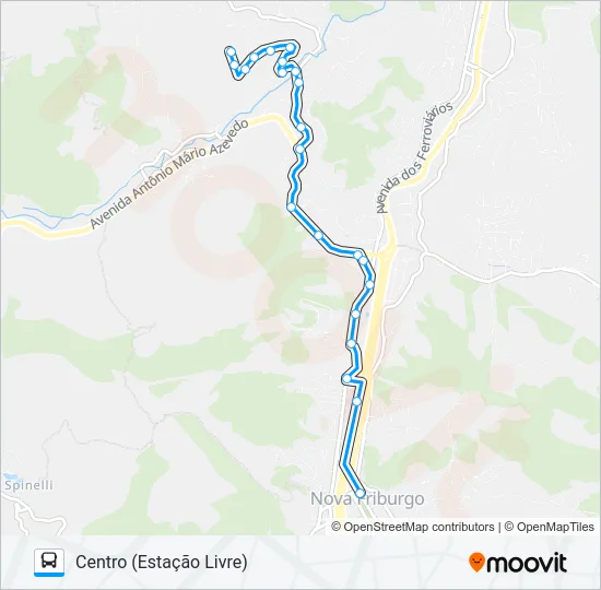 52-B Bus Line Map
