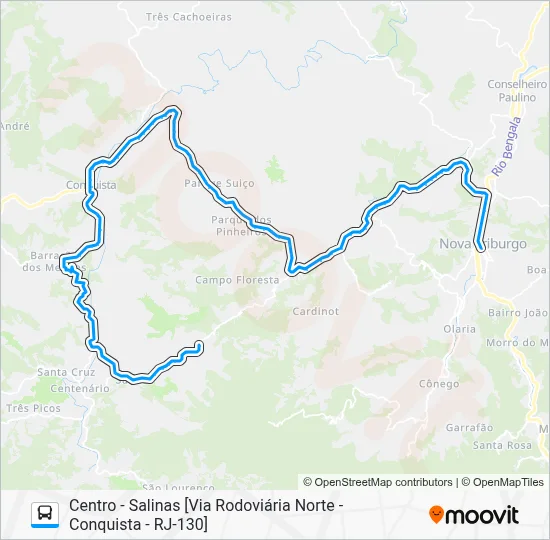53-D Bus Line Map