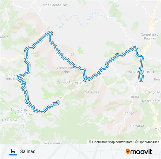 53-D Bus Line Map