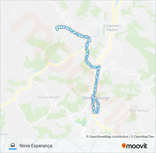 52-A Bus Line Map