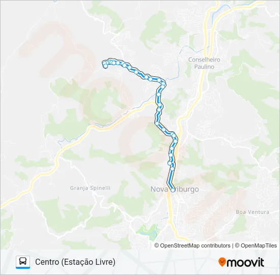 52-A Bus Line Map
