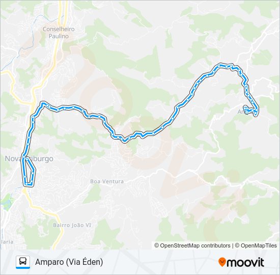 Mapa da linha 30 de ônibus
