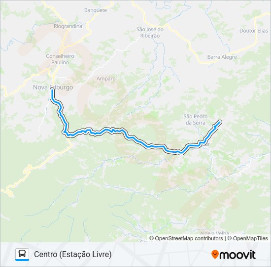 Mapa da linha 48-A de ônibus
