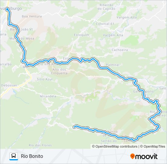 Mapa da linha 49 de ônibus