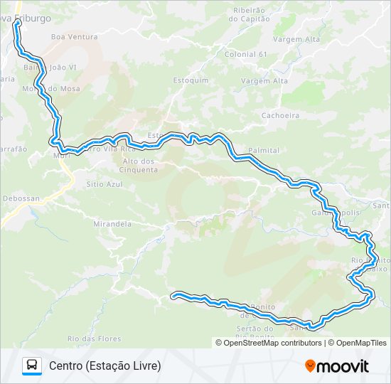 Mapa da linha 49 de ônibus
