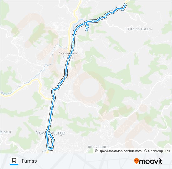 Mapa da linha 21 de ônibus