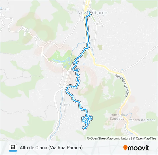 42-B Bus Line Map