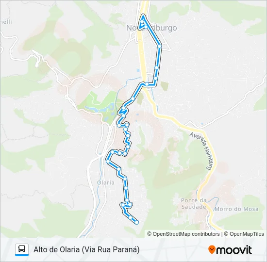 42-B Bus Line Map