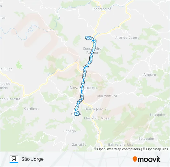 10-B Bus Line Map