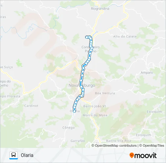 10-B Bus Line Map