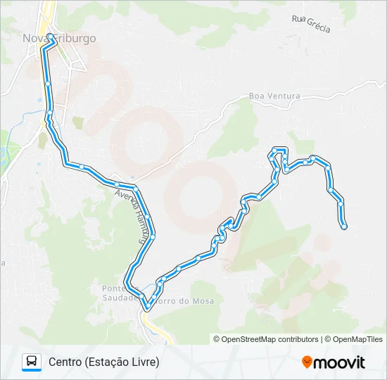 45 Bus Line Map