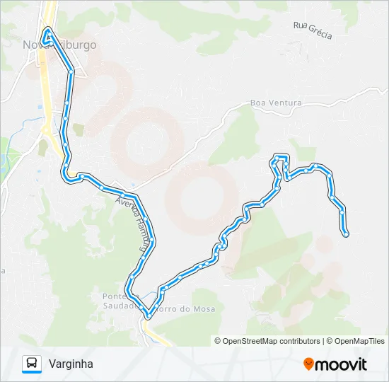 45 Bus Line Map