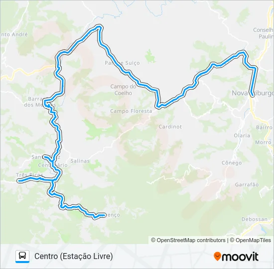 55 Bus Line Map