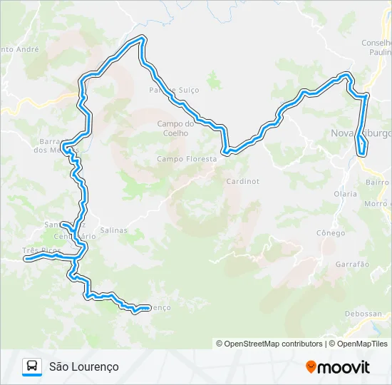 55 Bus Line Map