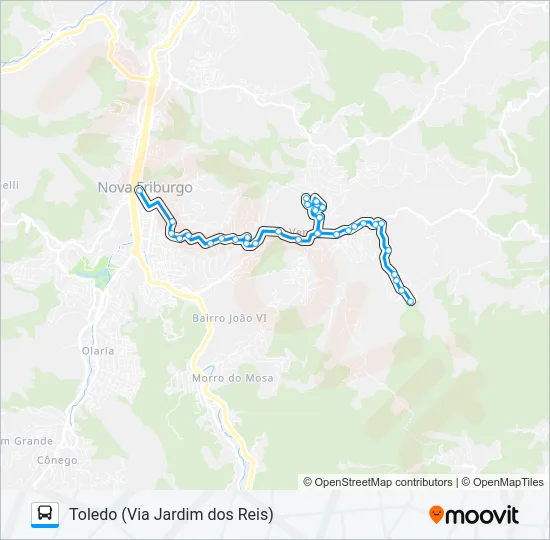 34-B Bus Line Map