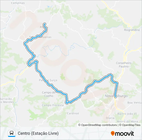 54 Bus Line Map