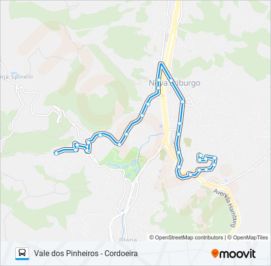 Mapa da linha 04 de ônibus