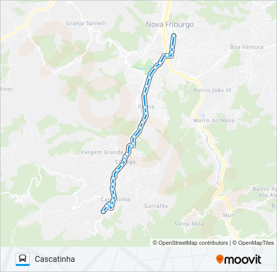 Mapa da linha 44 de ônibus