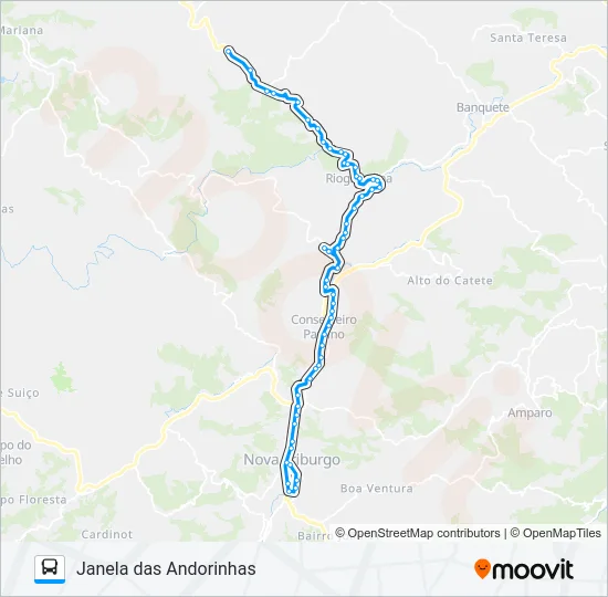 20-B Bus Line Map