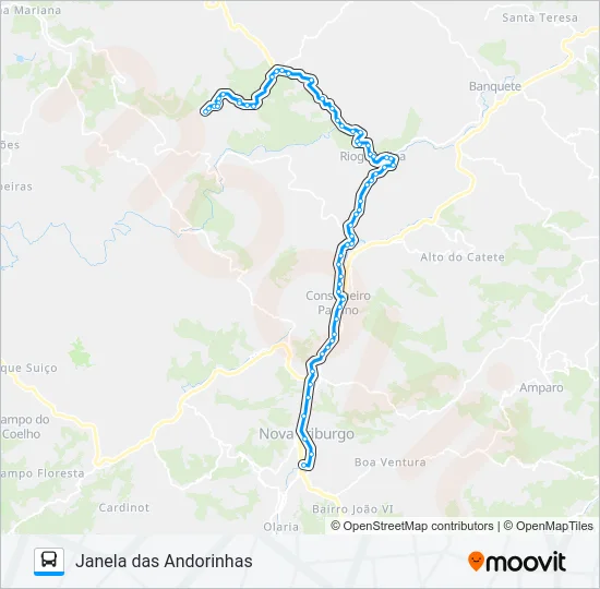20-B Bus Line Map