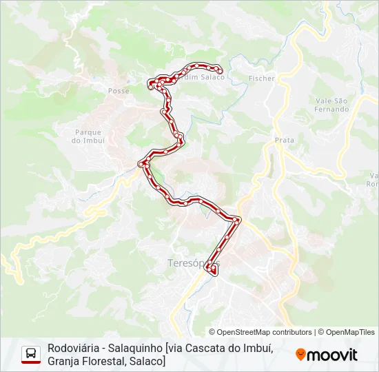 52B Bus Line Map