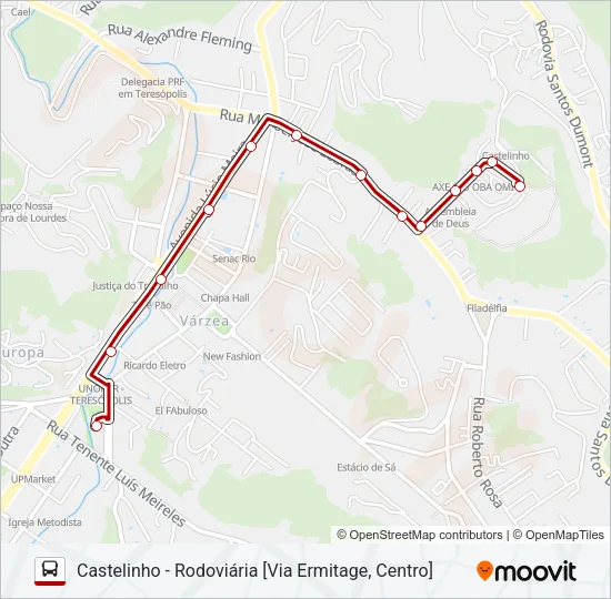 44B Bus Line Map