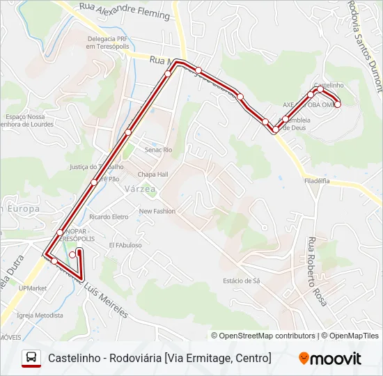 44B Bus Line Map