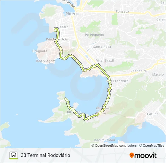 33 Bus Line Map