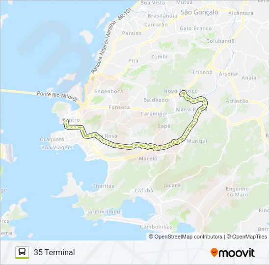 35 Bus Line Map