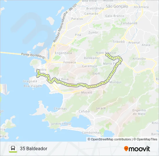35 Bus Line Map