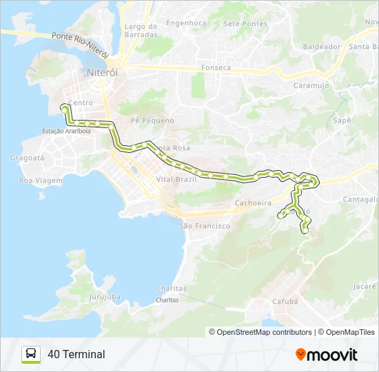40 Bus Line Map