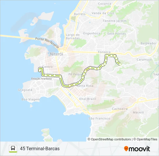 45 Bus Line Map