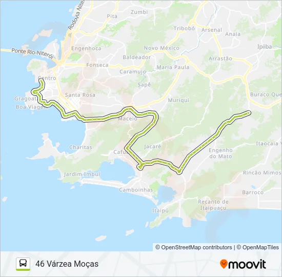46 Bus Line Map