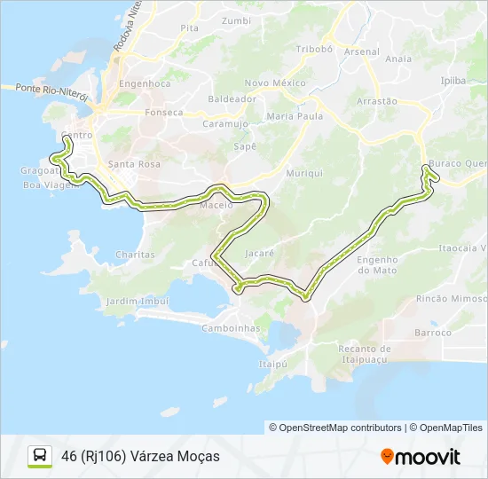 46 Bus Line Map