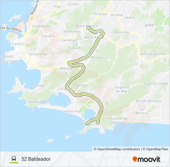 52 Bus Line Map