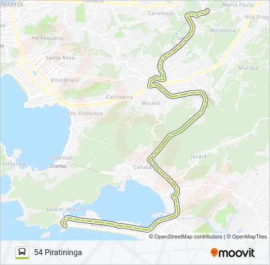 54 Bus Line Map