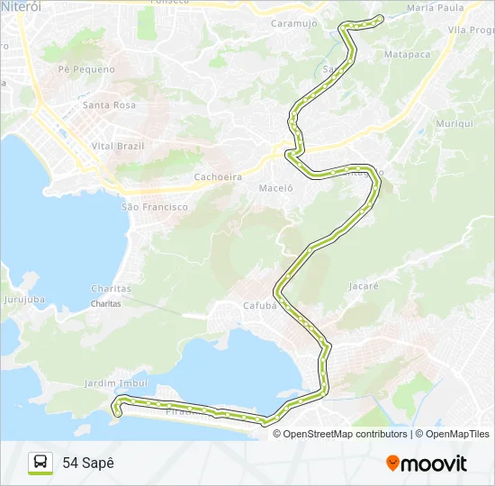 54 Bus Line Map
