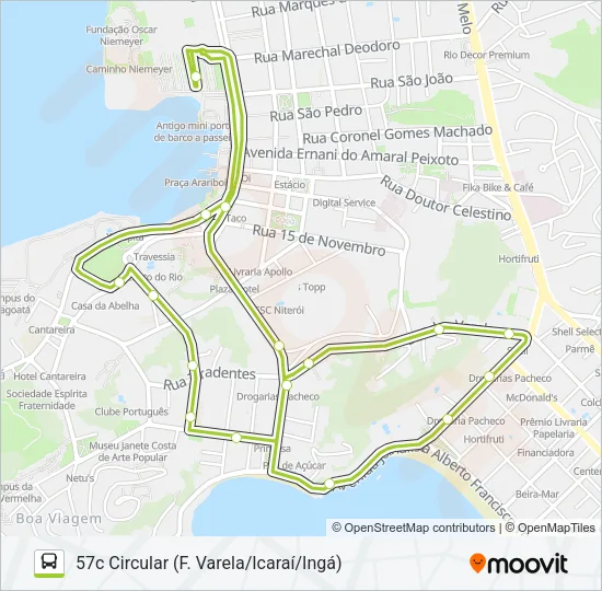 57 Bus Line Map