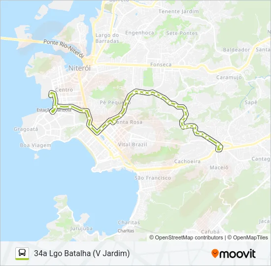 34A Bus Line Map
