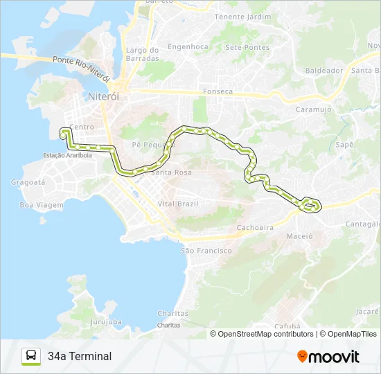 34A Bus Line Map