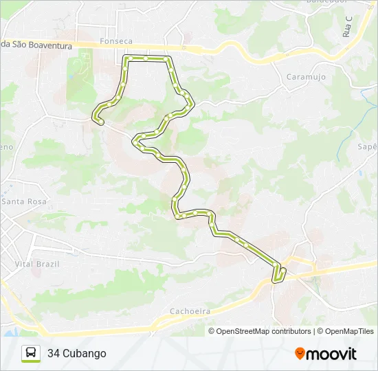34B Bus Line Map