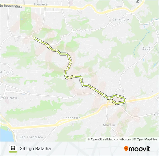 34B Bus Line Map