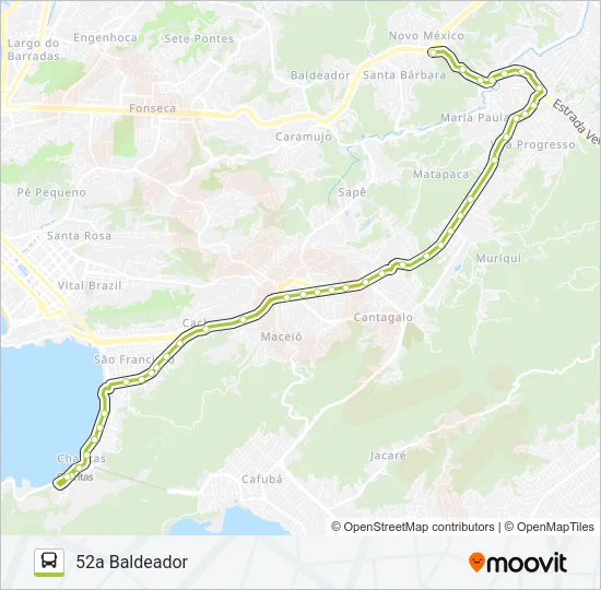 52A Bus Line Map