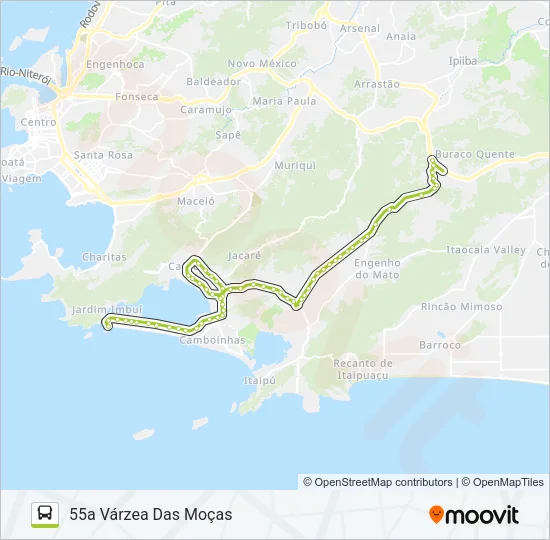55A Bus Line Map
