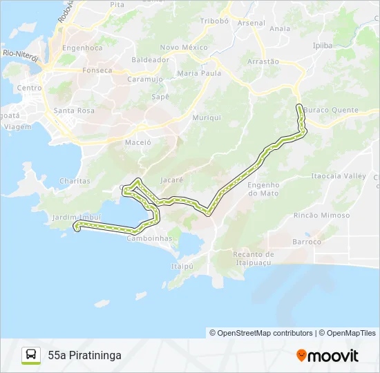 55A Bus Line Map